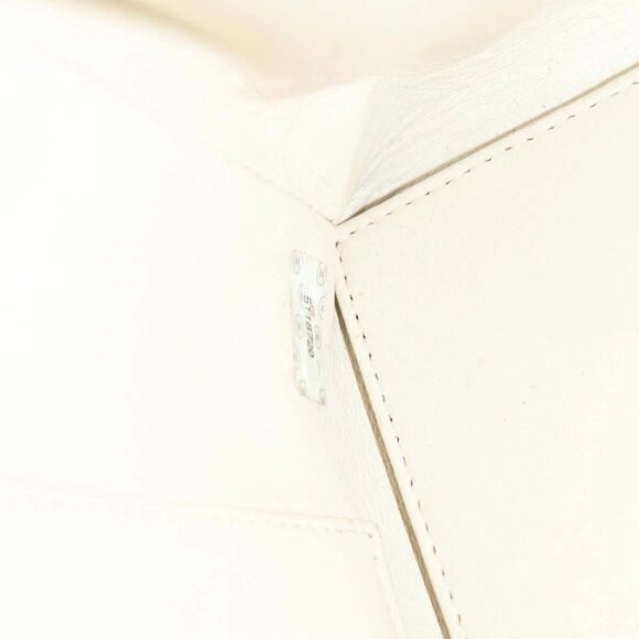 CHANEL Matelasse COCO Mark Chain Tote Bag Calf Skin Vanilla Gold CC Auth yk18012 - Picture 9 of 16